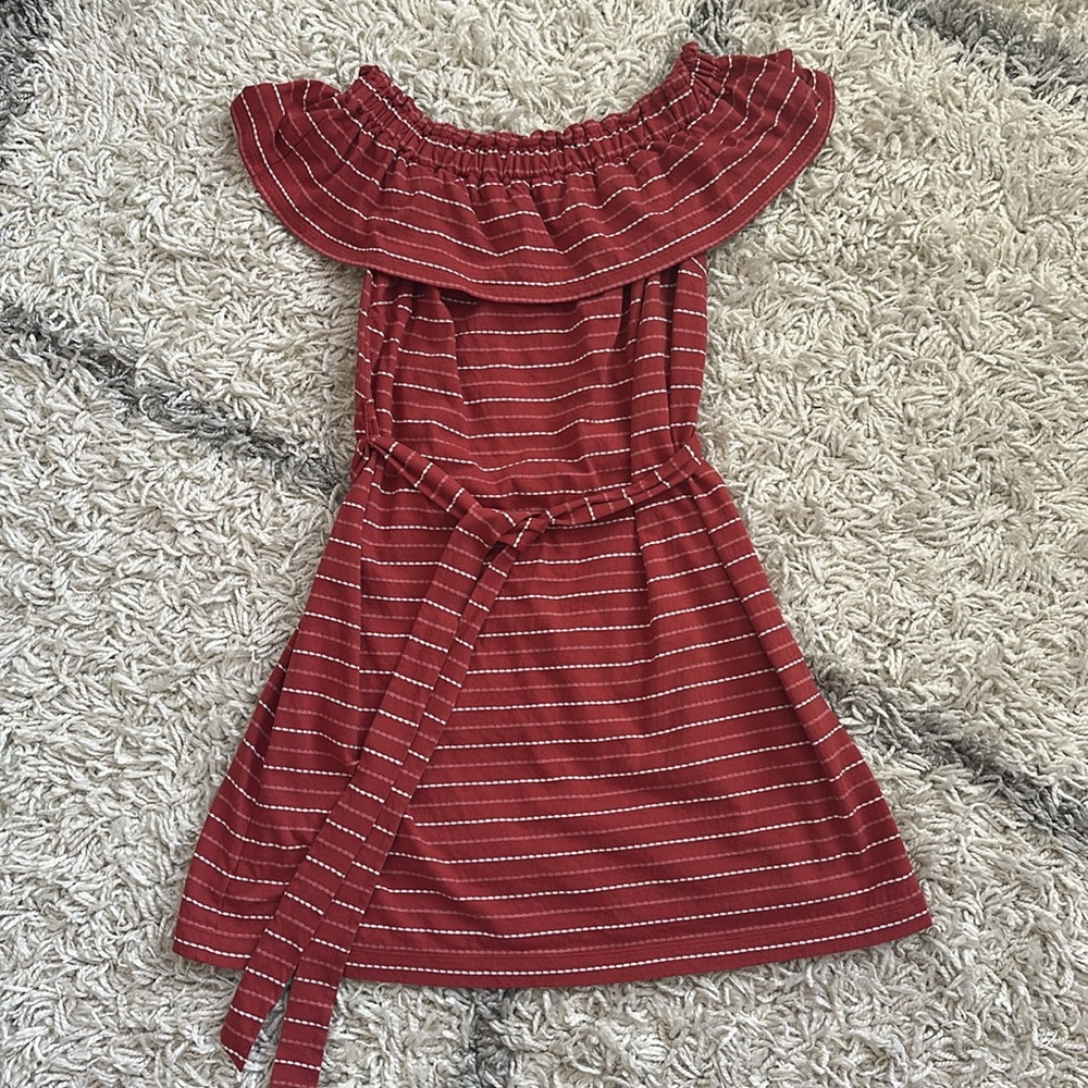 LOFT Dress Peach Striped